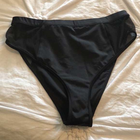 SIMONS 2/$25 black mesh bathing suit bottom size large - Picture 2 of 8